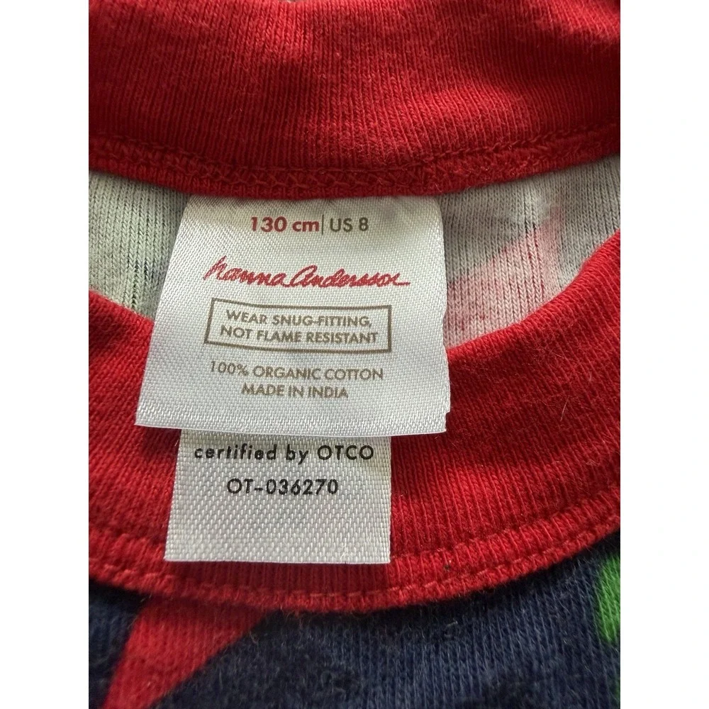Hanna Andersson Pajama Tops Unisex Sz 8 Dear Deer Organic Holiday Fair Isle Gnom